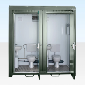 1+1 Double Mains Toilet 8Ft x 5Ft (Bottle Green) - Image 1