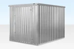3M X 2.1M Flat Pack Storage Container – Galvanised - Image 3