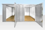 3M X 4.2M Side Linked Flat Pack Container Bundle (Galvanised) - Image 1