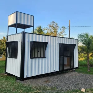 Custom 20ft Shipping Container Home With Water Tank - Image 1