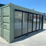 Modified 20FT container office with Glass door & AC - Image 1